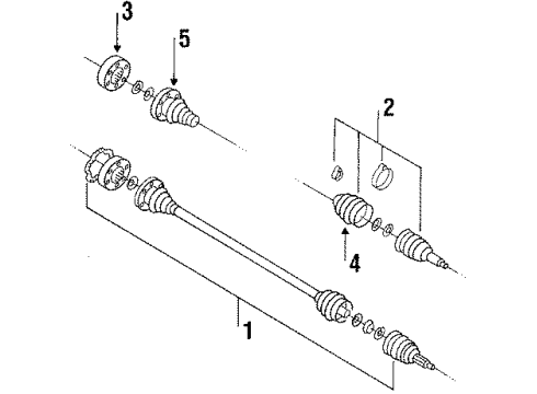 1992 Volkswagen Jetta Drive Axles - Front Diagram