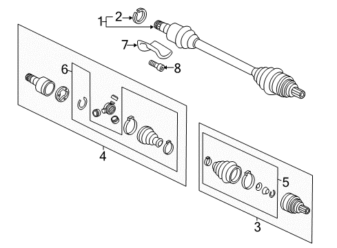 2014 Volkswagen Beetle Drive Axles - Front Diagram