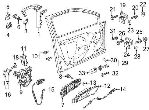 2016 Volkswagen Golf Lock & Hardware Diagram