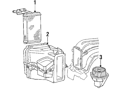 1990 Volkswagen Jetta Blower Motor & Fan Diagram