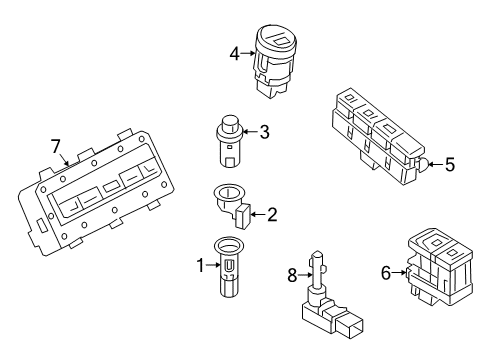 2019 Volkswagen Arteon Electrical Components - Console Diagram