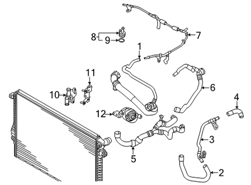 2025 Volkswagen GTI Hoses, Lines & Pipes Diagram