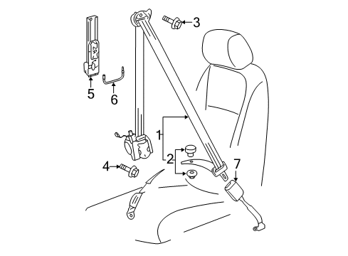 2005 Volkswagen Jetta Front Seat Belts Diagram