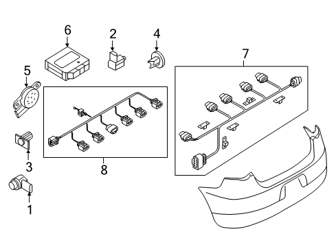 2013 Volkswagen Eos Parking Aid Diagram
