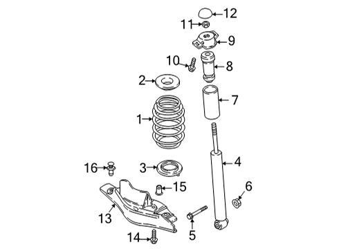 2022 Volkswagen Taos Shocks & Components Diagram