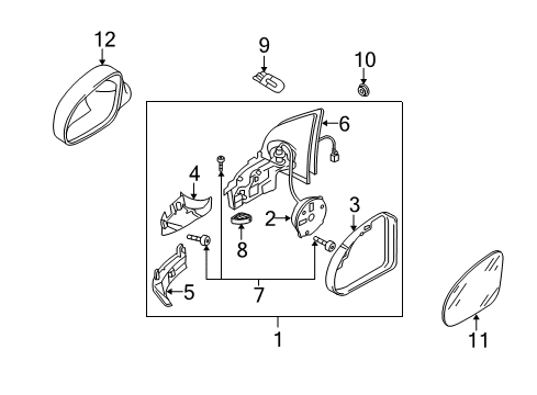 2006 Volkswagen Rabbit Outside Mirrors Diagram