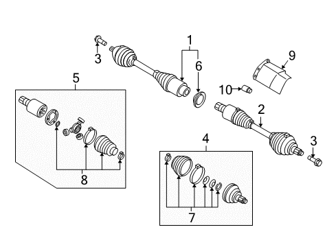 2017 Volkswagen Tiguan Drive Axles - Front