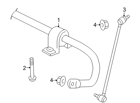 2010 Volkswagen Tiguan Stabilizer Bar & Components Diagram 2