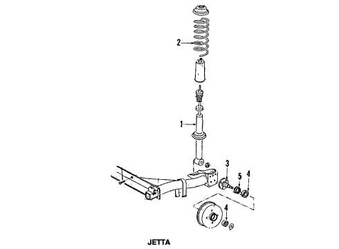 2001 Volkswagen Jetta Rear Suspension Components Diagram