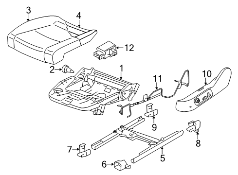 2014 Volkswagen CC Front Seat Components Diagram