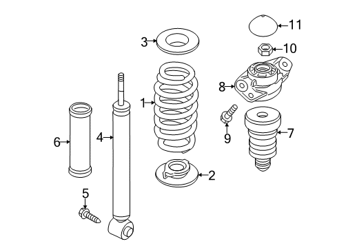 2014 Volkswagen Jetta Shocks & Components Diagram
