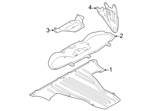 2024 Volkswagen ID.4 Under Cover & Splash Shields Diagram 2
