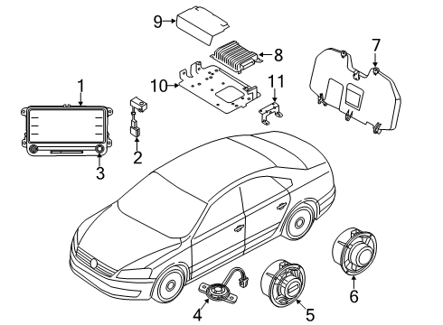 2022 Volkswagen Passat Sound System Diagram