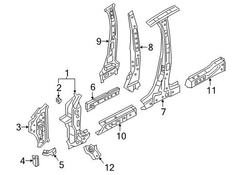2016 Volkswagen Passat Center Pillar & Rocker
