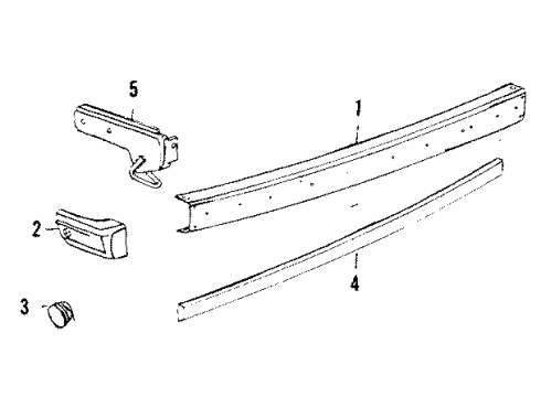 1989 Volkswagen Vanagon Bumper Assembly - Rear Diagram