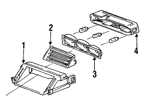 1992 Volkswagen Fox High Mount Lamps Diagram