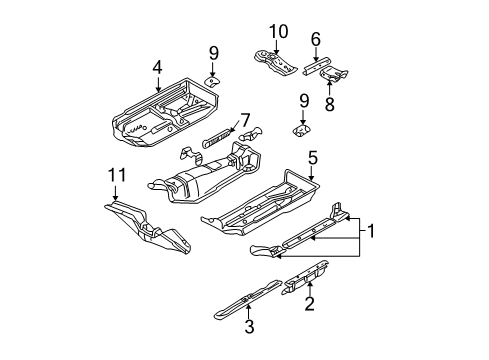 2003 Volkswagen Jetta Floor & Rails Diagram 2