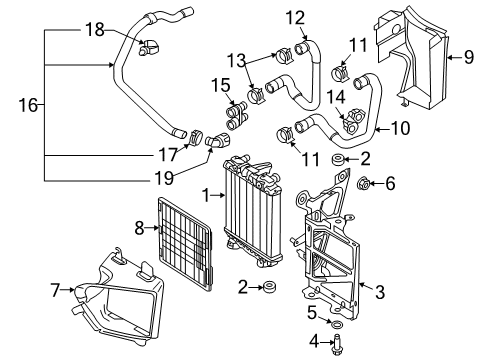 2019 Volkswagen Golf R Mount Bracket Diagram for 5Q0-121-093-BF