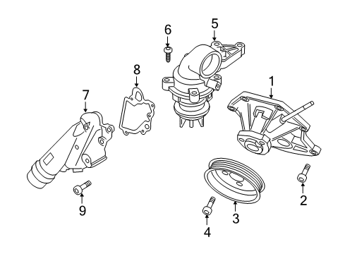 2011 Volkswagen Touareg Water Pump - Belts Diagram 2