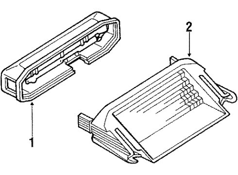 1988 Volkswagen Golf High Mount Lamps Diagram