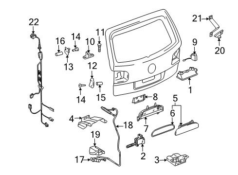2009 Volkswagen Touareg Lift Gate Diagram