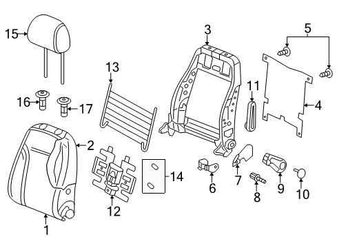 2018 Volkswagen Jetta Element Diagram for 5C6-963-555-F