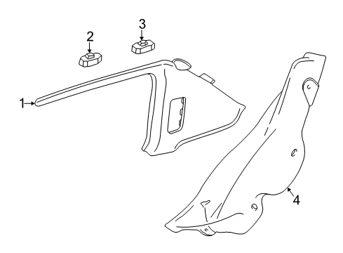1999 Volkswagen Golf Interior Trim - Quarter Panels Diagram