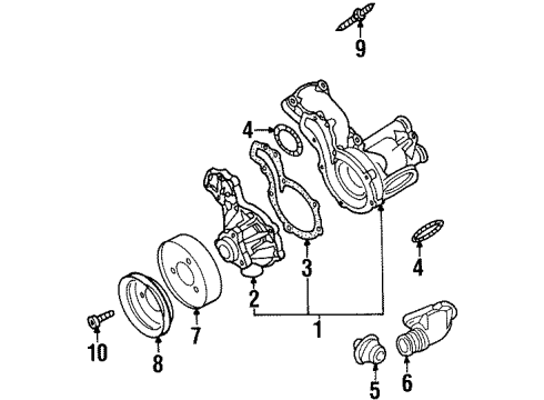 1998 Volkswagen Cabrio Water Pump Diagram