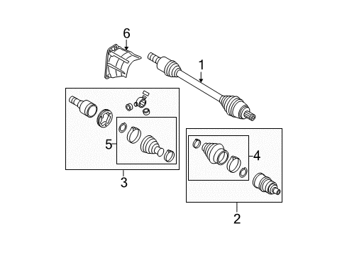 2006 Volkswagen Passat Drive Axles - Front Diagram