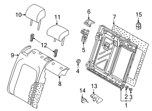 2025 Volkswagen ID.4 Rear Seat Diagram 3