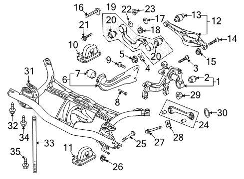 2011 Volkswagen Eos Rear Suspension Components Diagram