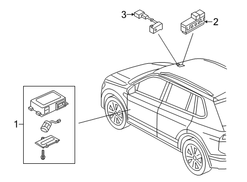 2023 Volkswagen Tiguan Electrical Components Diagram