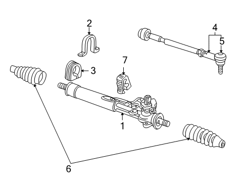 1999 Volkswagen Cabrio Steering Gear & Linkage Diagram