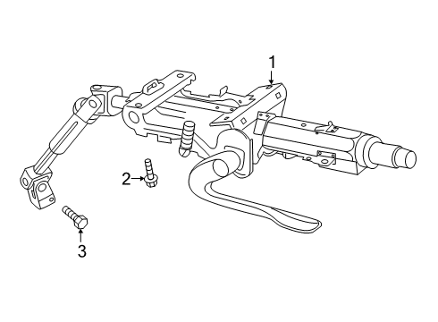 2021 Volkswagen Arteon Steering Column Assembly Diagram