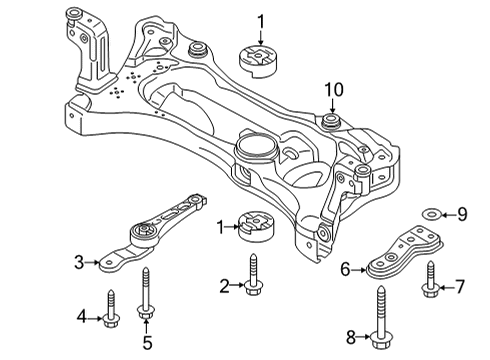 2020 Volkswagen Golf Suspension Mounting - Front Diagram