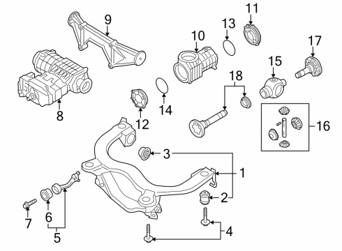 2004 Volkswagen Golf Axle & Differential - Rear Diagram