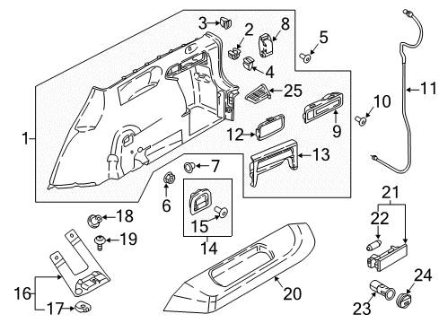 2018 Volkswagen Tiguan Interior Trim - Rear Body Diagram