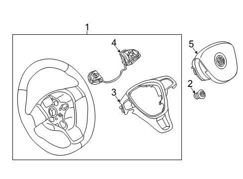 2018 Volkswagen Atlas Steering Wheel & Trim Diagram 2