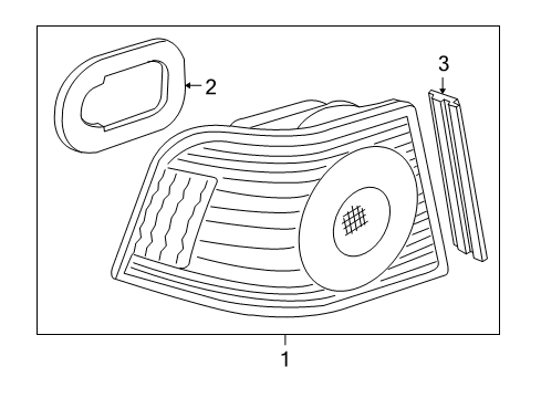 2006 Volkswagen Phaeton Tail Lamp Assembly Diagram for 3D0-945-095-E