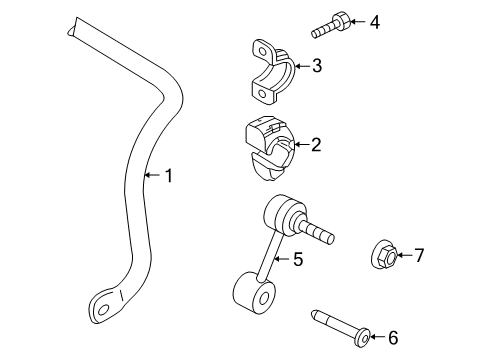 2010 Volkswagen Tiguan Stabilizer Bar & Components Diagram 4