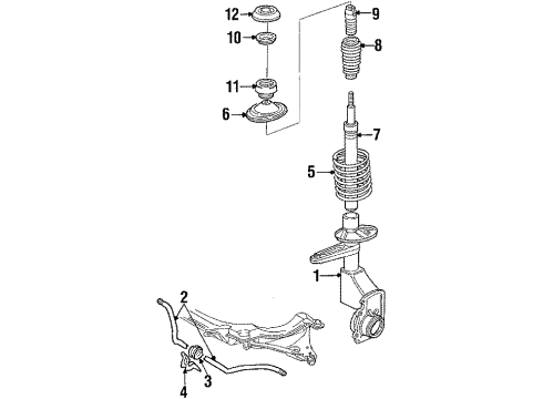 1986 Volkswagen Quantum Spring & Stabilizer - Front Diagram