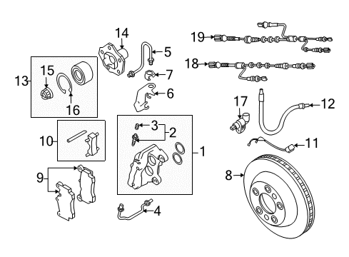 2010 Volkswagen Touareg Anti-Lock Brakes Diagram