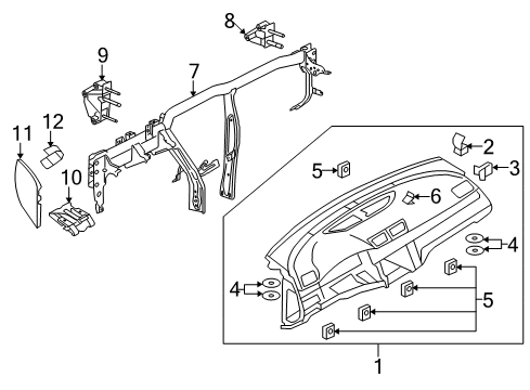 2010 Volkswagen CC Instrument Panel Diagram