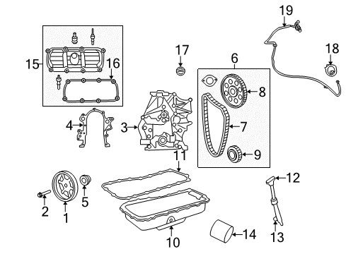 2009 Volkswagen Routan Engine Parts Diagram