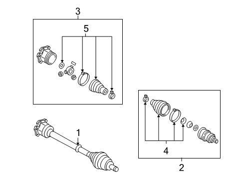 2005 Volkswagen Jetta Drive Axles - Front Diagram