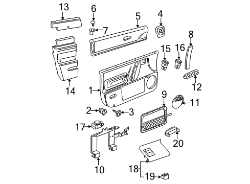 2000 Volkswagen Beetle Anti-Theft Components Diagram