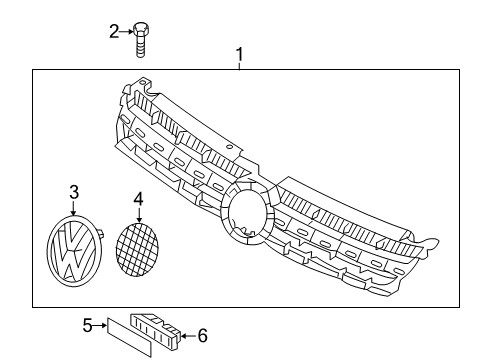 2013 Volkswagen Touareg Grille & Components