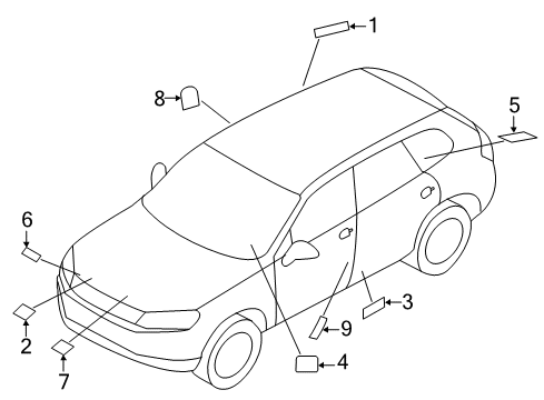 2013 Volkswagen Touareg Information Labels