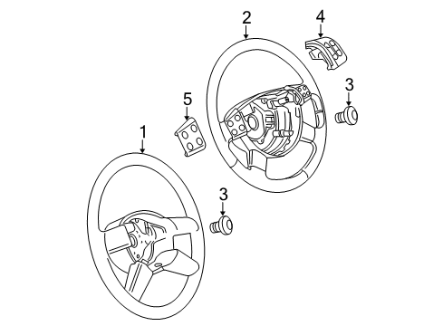 2006 Volkswagen Passat Steering Wheel & Trim Diagram