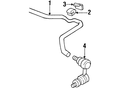 1997 Volkswagen Jetta Stabilizer Bar & Components Diagram 3
